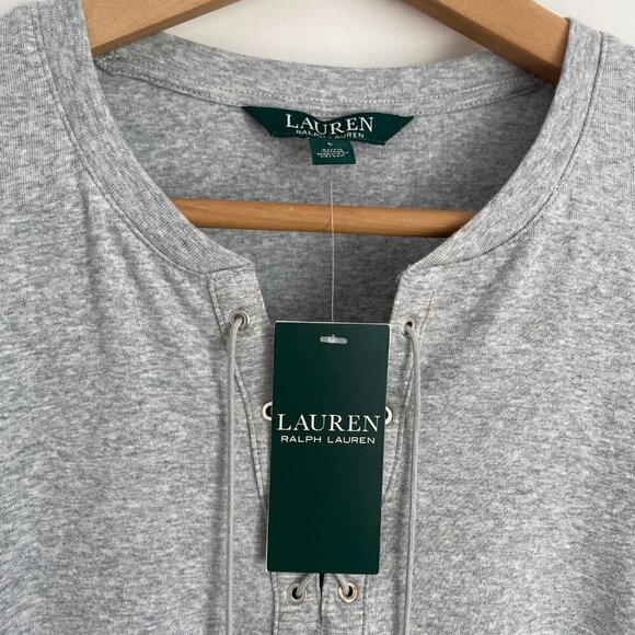 NWT Lauren Ralph Lauren Lace Up Front Top Size Large (L) - Picture 4 of 9